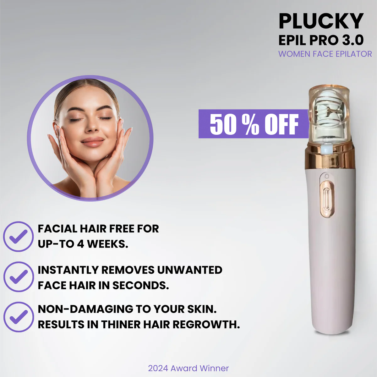 🎁LAST DAY 50% OFF🔥 Plucky - Facial Hair Remover