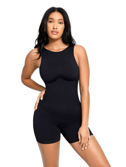 Round Neck Low Back Bodysuit