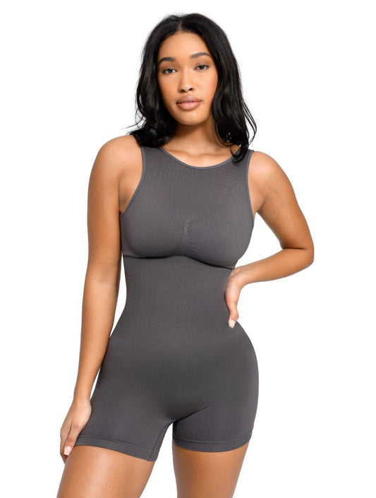 Round Neck Low Back Bodysuit