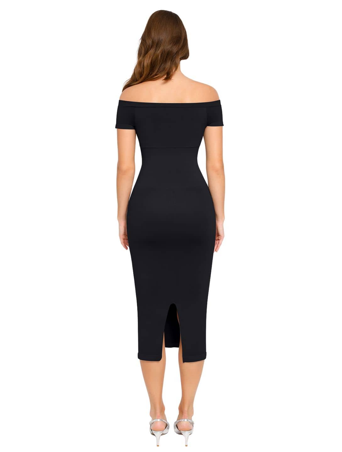 Off-Shoulder Shapewear Split Dress